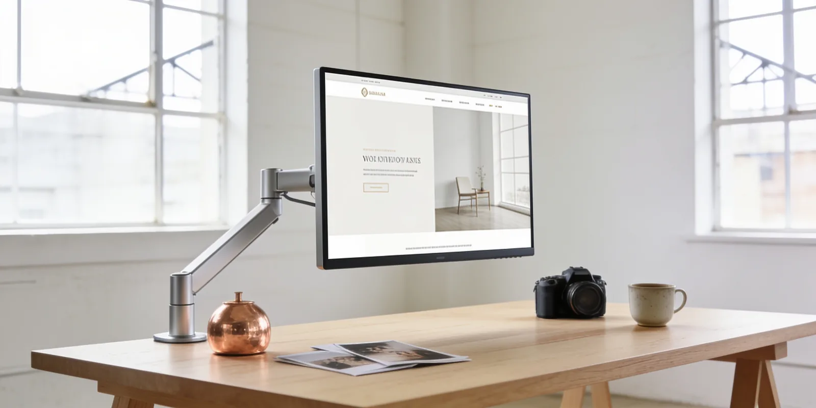 Entwicklung: Arbeitsplatz mit Monitor