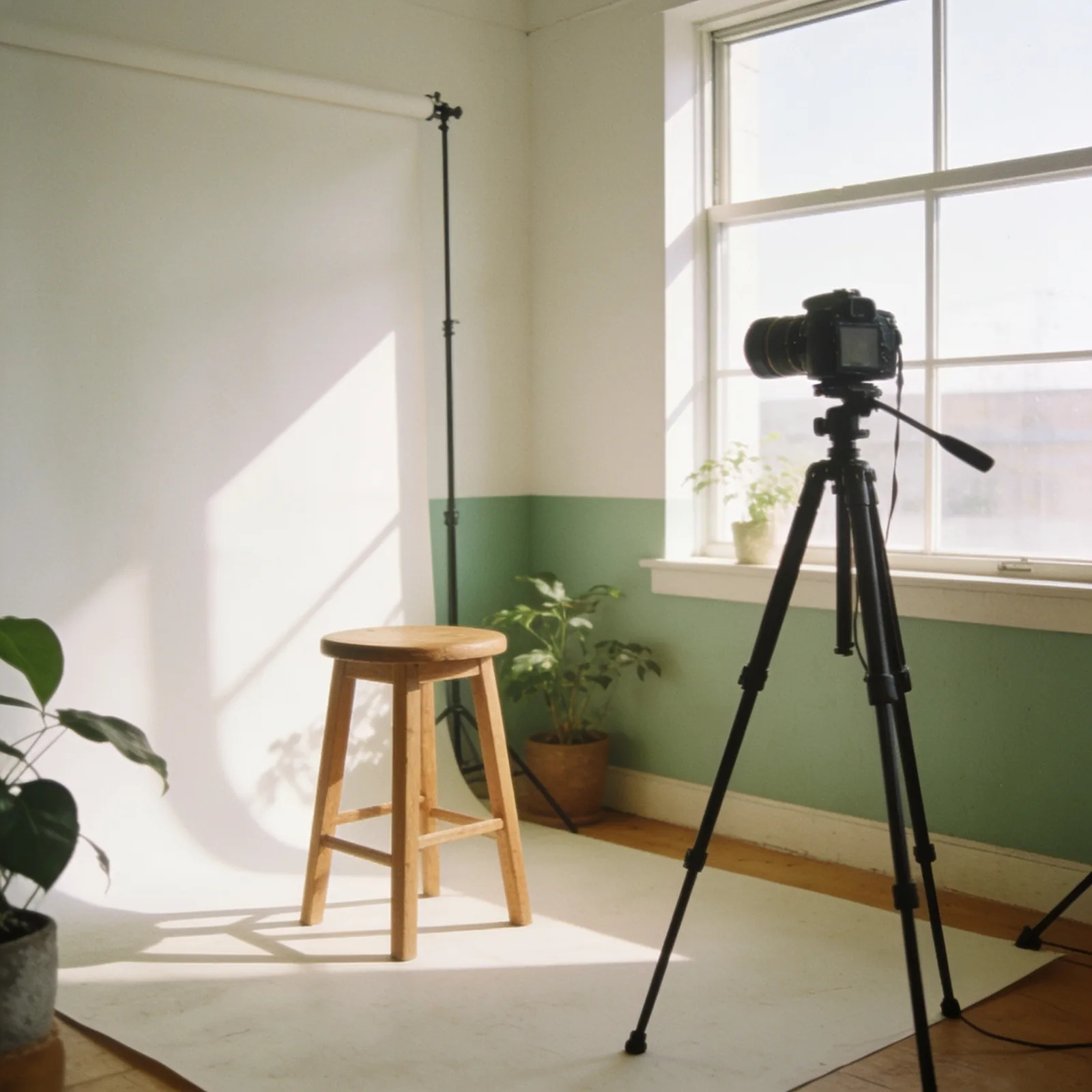 Helles Fotostudio mit Tageslicht
